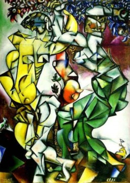  Chagall Pintura Art%C3%ADstica - La Tentación Adán y Eva contemporáneo Marc Chagall